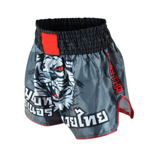 กางเกงมวยไทยขาสั้น MMA สำหรับผู้ชายกางเกงมวยไทยขาสั้นแบบระบายอากาศได้ออกแบบได้ตามต้องการ