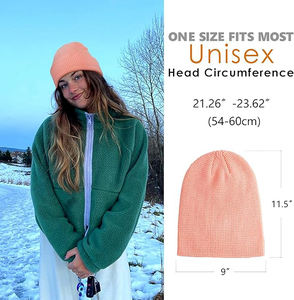 Gorro de punto con Cable único de marca personalizada unisex, gorro largo holgado con estilo ligero, estilo diferente con extrema comodidad - Product Image 5