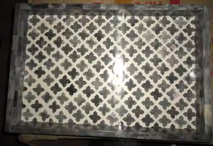 Plateau en os élégant fabriqué à la main de luxe pour une décoration intemporelle par crescent crafts - Product Image 3