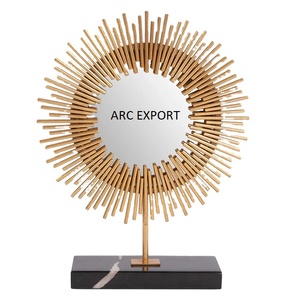 Vente chaude Décoration Style Grande Forme Sculpture Moderne De Luxe Élégant Fantaisie Couleur Or Élégant Moderne Miroir sculpture - Product Image 1