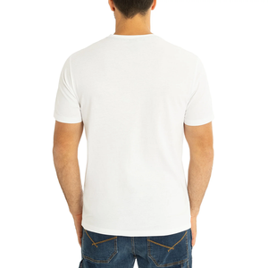 เสื้อยืดคอวีเข้ารูปสำหรับผู้ชายเสื้อยืดสีพื้นลำลองของผู้ชายเสื้อคอวีเข้ารูปแบบออกแบบได้ตามต้องการคุณภาพสูง - Product Image 4