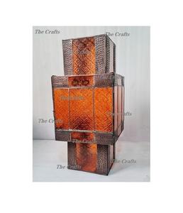 Farol Colgante de Hierro y Vidrio con la Mejor Calidad, Tamaño y Forma Personalizados, Farol Decorativo para Bodas, Más Vendido - Product Image 1