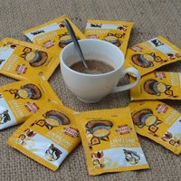 Café instantané Aeroco au goût amer, caféiné, 3 en 1, sucre, crème non laitière, sachets de 17 g (lot de 10), boîte de 170 g, OEM/ODM disponible