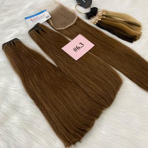 Populaire Hairshop couleur trame droite #6.3 Extension de cheveux vietnamiens Double dessiné grande quantité prêt à expédier trame de génie - Product Image 1