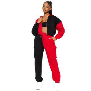 Sweats à capuche pour femmes les plus tendance, avec panneaux contrastés et fermeture éclair, en molleton épais 100% coton, logo personnalisé, écologique, haute qualité - Product Image 2