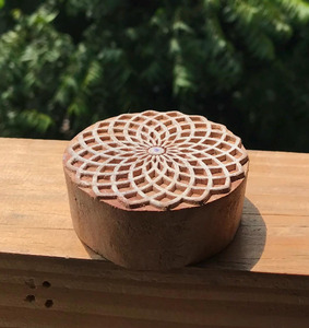 Bloque de Impresión de Madera con Diseño de Mandala Floral |   Impresión en Bloque India Tallada a Mano - Product Image 2