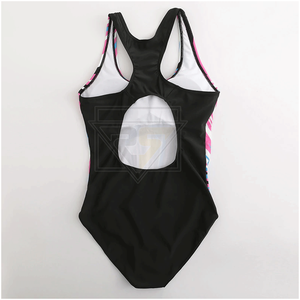 Traje de Baño Deportivo de Una Pieza para Mujer, Shorts de Alta Calidad en Spandex/Poliéster, Transpirable, de Secado Rápido, Anti-UV, con Logotipo Personalizado al por Mayor - Product Image 4
