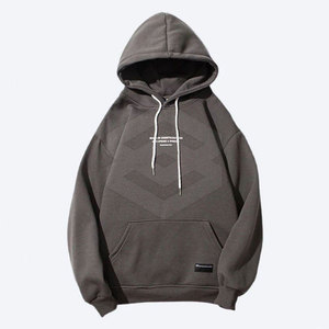 Sweat à capuche surdimensionné pour homme, personnalisé avec logo imprimé, respirant, nouvelle mode hiver 2024, motif uni teint. - Product Image 1