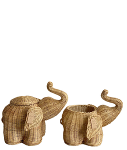 Jardinière en forme d'éléphant animal en rotin naturel fait à la main en osier pour la décoration de la maison, pots de fleurs d'intérieur et jardinières fabriqués au Vietnam - Product Image 4