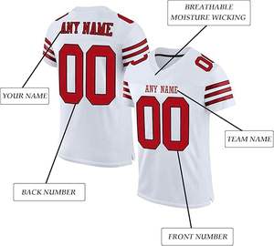 Maillot de sport personnalisable avec nom, équipe et numéro | Vêtements pour le jour du match - Product Image 2