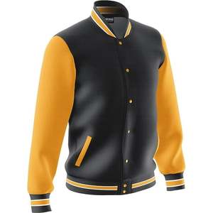 Men's Fashion Varsity <b>Jacket</b> Casual Regular Fit Letterman <b>Baseball</b> <b>Bomber</b> <b>Jackets</b> Fleece - Product Image 2