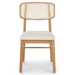 Chaise de salle à manger en rotin minimaliste moderne du milieu du siècle élégante et confortable pour une utilisation dans un hôtel, une école, un appartement, une villa ou un centre commercial - Product Image 1