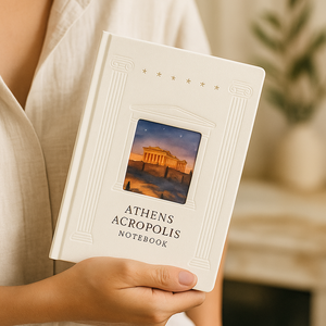 Labon athens Acropolis โน๊ตบุ๊คกรีซออกแบบแลนด์มาร์ค PU cutout journet Debossed Frame เครื่องเขียนออกแบบเอง - Product Image 4