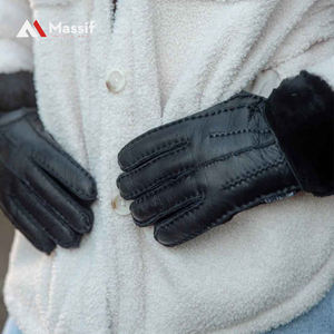 Gants de conduite en grain de chèvre doux et confortables de haute qualité avec gants de sécurité industrielle en cuir fendu pour la main - Product Image 4
