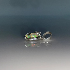 Handmade 925 Sterling Silver Pendant High Quality Multi-Fire Natural Ethiopian <b>Opal</b> Vintage Charming Flower Pattern Christian - Product Image 5