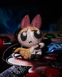 Colgante de Lujo Personalizado con Incrustaciones de Moissanita VVS de Colores, Chapado en Rodio, Joyería Fina, Amuleto de Dibujos Animados Estilo Hip Hop para Regalo de Boda o Fiesta - Product Image 1