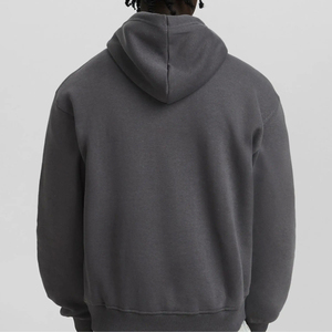Sweat-shirts à capuche unisexes épais 340g avec logo brodé personnalisé, en polaire thermique, pour l'hiver, imprimé uni, toutes tailles - Product Image 5