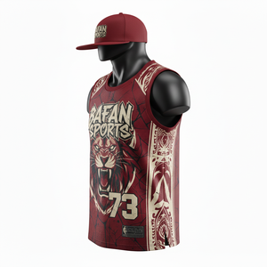 <b>Men</b> basketball jersey high quality 180 GSM quick dry polyester mesh <b>red</b> tone contrast panels sublimation logo <b>men's</b> <b>shirt</b> - Product Image 4
