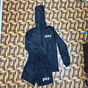 Venta al por mayor de alta calidad de 2 piezas trajes casuales de media manga atléticos camisetas pantalones cortos impresos Digital Technics accesorios de moda - Product Image 4