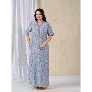 Camisón de Algodón Gris Cómodo para Mujer, Tejido de Popelina Suave, Cierre con Botones o Cordón, Talla XS, para Ropa de Dormir de Verano - Product Image 3