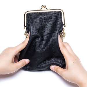 Ando Bag Leather <b>Phone</b> <b>Crossbody</b> Bag Kiss Lock Chain Strap Genuine Cowhide Small Shoulder <b>Purse</b> - Product Image 6