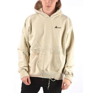 Nouveauté : Sweats à capuche décontractés pour hommes, effet usé, 100 % coton, séchage rapide, col à capuche, hiver, couleurs unies personnalisables, en promotion - Product Image 1