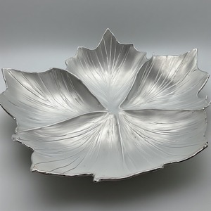 Serveur de fruits rond de luxe en aluminium et verre fabriqué à la main avec plats interconnectés en finition dorée Home Decor Dining Servant - Product Image 5