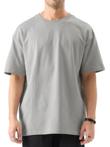 Camiseta extragrande de alta calidad para hombre, tejido de algodón pesado con estampado personalizado, estilo callejero con hombros caídos - Product Image 6