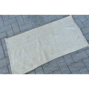 Alfombra Beige clásica moderna de 1,8x3,3 pies, lana hecha a mano, piel de conejo de imitación, respaldo de látex, Patchwork, pasillo rectangular turco Vintage - Product Image 2