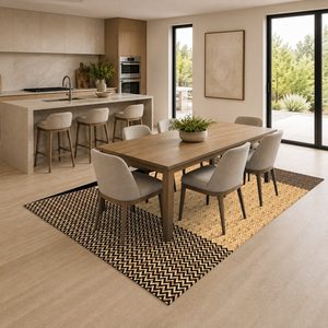 Tapis de salon en chenille antidérapant, imprimé numériquement, motif design rouge bordeaux, lavable en machine, vente en gros RUGS DEPOT LXDP-1005 - Product Image 4