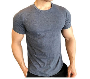 Camiseta de alta calidad para hombre, cómoda, venta al por mayor, personalizada, algodón/poliéster, informal, ajuste regular, ropa deportiva, Fitness - Product Image 5