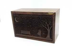 Urna funeraria de cremación para adultos, suministros funerarios de calidad prémium para cenizas de pareja y diseño de árbol, adecuado para el cementerio - Product Image 3