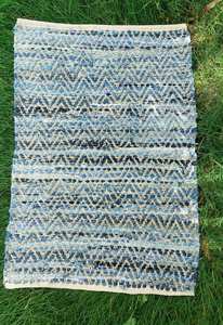 Alfombra de lana Bohemia contemporánea personalizada, lana de algodón tejida a mano para el hogar y camping, disponible en tamaños personalizados y conjuntos de alfombras de color - Product Image 2