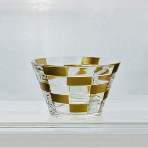 Bol à salade en plastique incassable Jack Worth Vintage Mosaic Golden Check pour la maison et les fêtes - Product Image 3