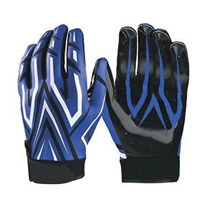 Guantes de fútbol americano Cortes personalizados y superposiciones de impresión 3D de color para un mayor soporte para guantes de fútbol americano - Product Image 2
