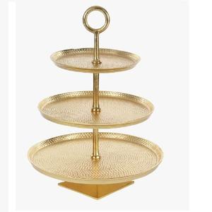 Soporte para Tartas ecológico, acabado antiguo de cobre, redondo, excelente calidad, 3 niveles, plegable, personalizado, para servir tartas - Product Image 2