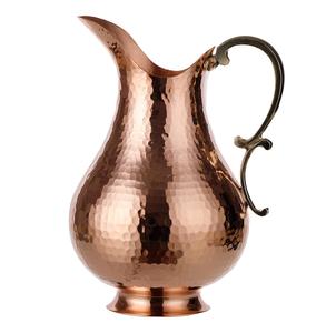 Pichet en cuivre martelé solide et non doublé de 1.2mm d'épaisseur fait à la main - Product Image 1