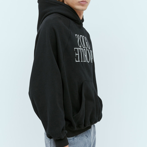 เสื้อฮู้ดสำหรับผู้ชายผ้าคอตตอนพิมพ์ลายสีขาวมีฮู้ดสำหรับล้างออกเป็นกรดโอเวอร์ไซส์ผ้าฝ้ายแบบกำหนดเองได้ - Product Image 4