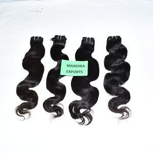 100% vente en gros pas cher longue couleur noire bodywave cuticule alignée faisceaux naturels extensions de cheveux humains indiens bruts - Product Image 4