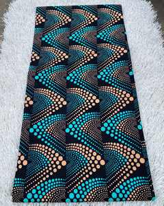 Tela de algodón con estampado de cera africana de alta calidad para ropa de mujer elegante y proyectos de artesanía Libia - Product Image 3