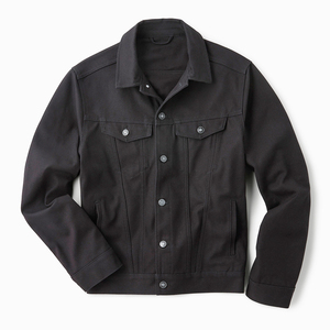 Veste en toile pour homme la plus vendue, couleur noire, manches longues, respirante, quatre poches, style hiver, logo sur le devant - Product Image 1