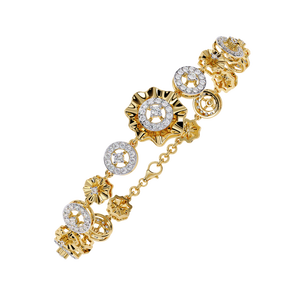 Fabulous 18K <b>Gold</b> Lab Grown Diamond Bracelet & <b>Bangle</b> Luxurious Jewelry - Product Image 5