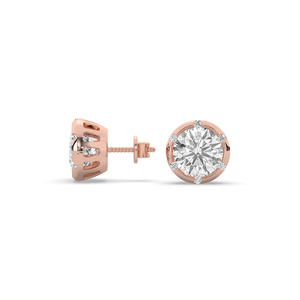 Pendientes de Diamantes Redondos de Laboratorio de 3.10 Quilates, Oro de 14K, Proveedor de Joyería al por Mayor B2B, Joyería de Lujo Única, Ligera y Sostenible de Fábrica - Product Image 5
