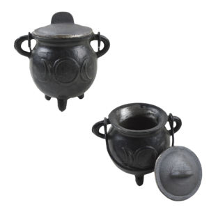 Brûleur à charbon ironique en fonte solide au design personnalisé et porte-encens finition peinte en noir avec plusieurs tailles - Product Image 6