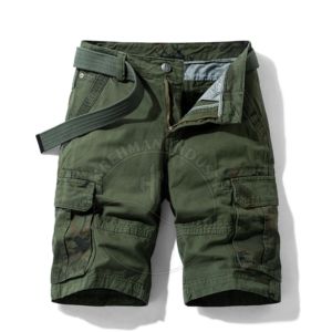 Shorts en coton décontractés pour hommes avec multi-poches Streetwear personnalisé Design en maille Ensembles de shorts cargo multi-poches à la mode pour hommes - Product Image 6