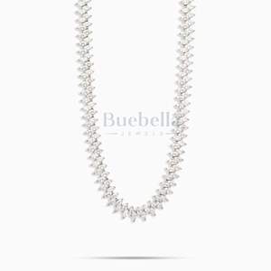 Cadena de marquesa de doble fila de 10mm de plata 925 hecha a medida, estilo femenino, joyería de Hip Hop con moissanita para mujer - Product Image 2