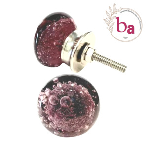 CRK 128 Bubble Ceramic <b>Door</b> Handle Pull Handmade Modern Style Crystal Purple <b>Knobs</b> for Kitchen Bathroom Living Room Cabinets - Product Image 1