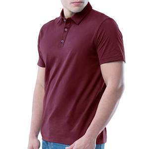 Tendencia de manga corta para hombre 100% algodón tejido para Polo antiarrugas sublimación personalizada estampado sólido último diseño - Product Image 2