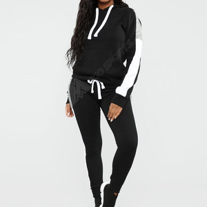 Nouveau élégant femmes velours survêtements pour femmes survêtement haut court sweats à capuche et Jogging survêtement 2 pièces ensemble - Product Image 4
