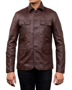 Premium <b>Genuine</b> Cowhide Leather Jacket for Men - Product Image 1